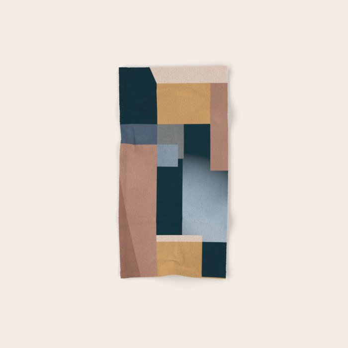 Modern Abstraction Mocha Mousse 5 Bath Towel Gallery Image 1