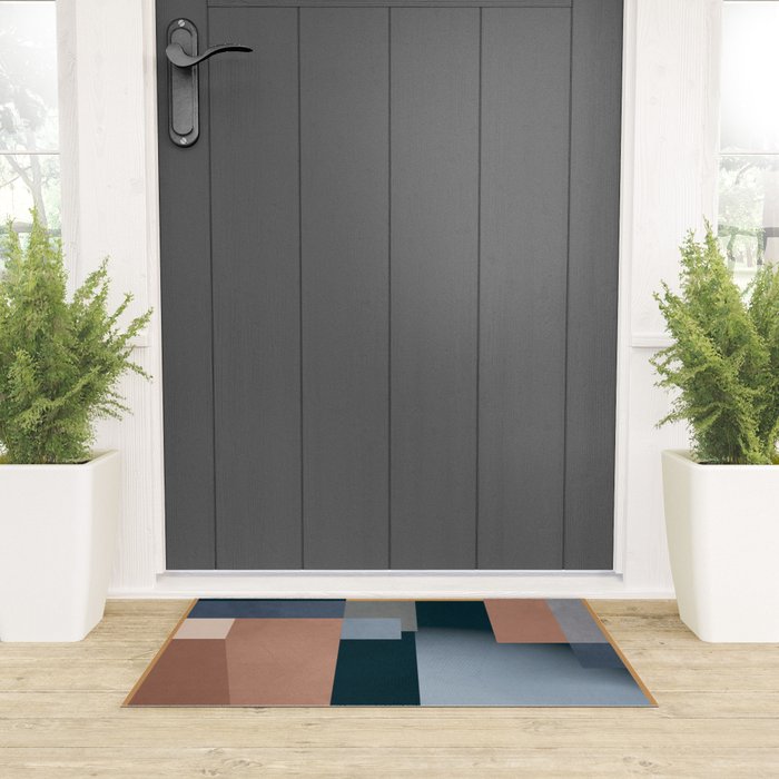 Modern Abstraction Mocha Mousse 5 Welcome Mat Gallery Image 3