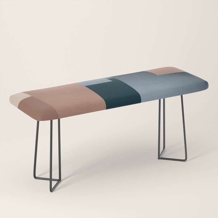 Modern Abstraction Mocha Mousse 5 Bench Gallery Image 1