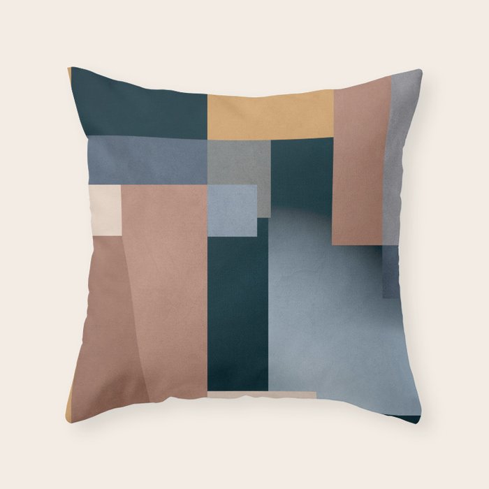 Modern Abstraction Mocha Mousse 5 Throw Pillow Gallery Image 6