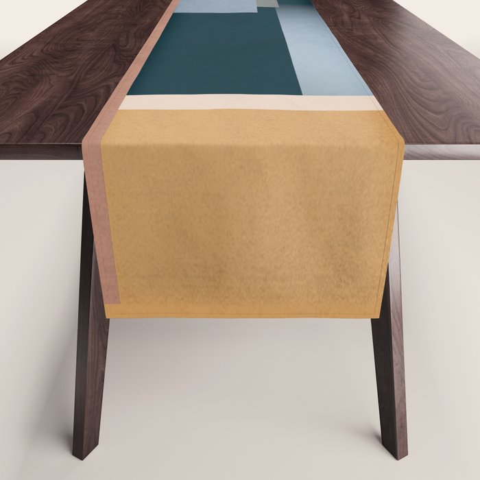 Modern Abstraction Mocha Mousse 5 Table Runner Gallery Image 1