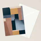 Modern Abstraction Mocha Mousse 5 Stationery Card Gallery Image 2