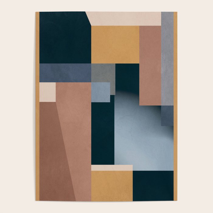 Modern Abstraction Mocha Mousse 5 Poster Gallery Image 1