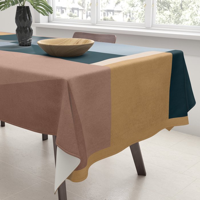 Modern Abstraction Mocha Mousse 5 Tablecloth Gallery Image 3