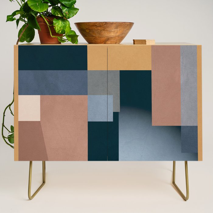 Modern Abstraction Mocha Mousse 5 Credenza Gallery Image 1