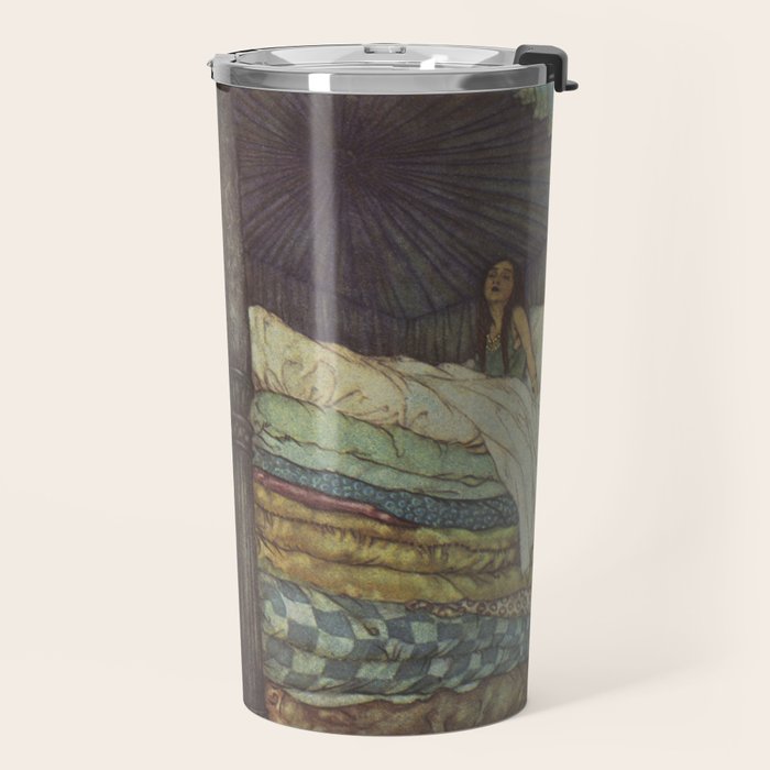 The Princess and the Pea - Edmund Dulac 1911  Travel Mug Gallery Image 2