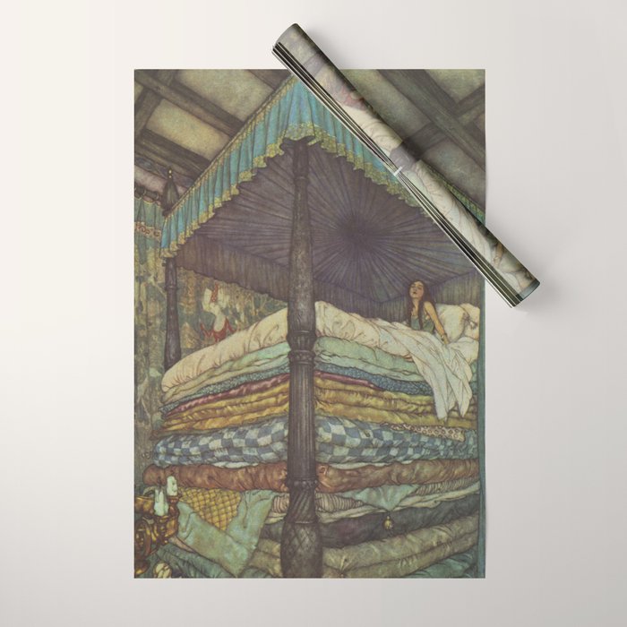 The Princess and the Pea - Edmund Dulac 1911  Wrapping Paper Gallery Image 1