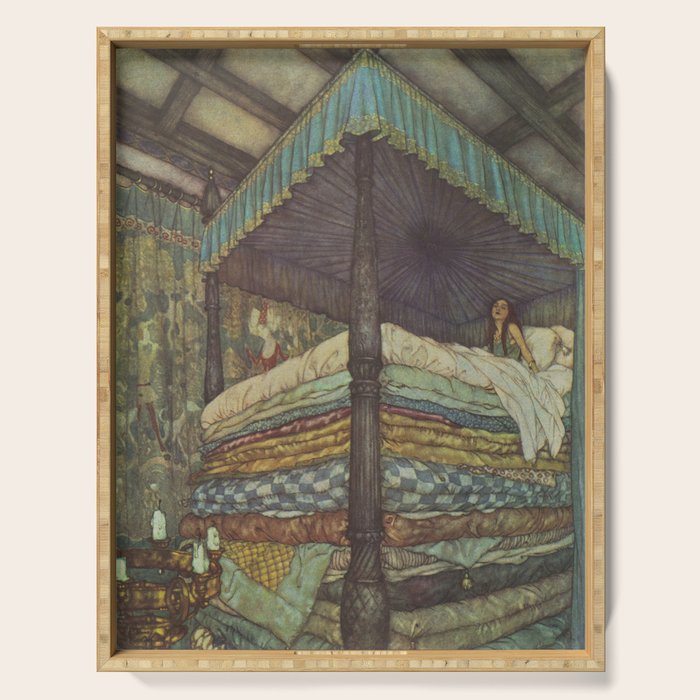 The Princess and the Pea - Edmund Dulac 1911  Serving Tray Gallery Image 1