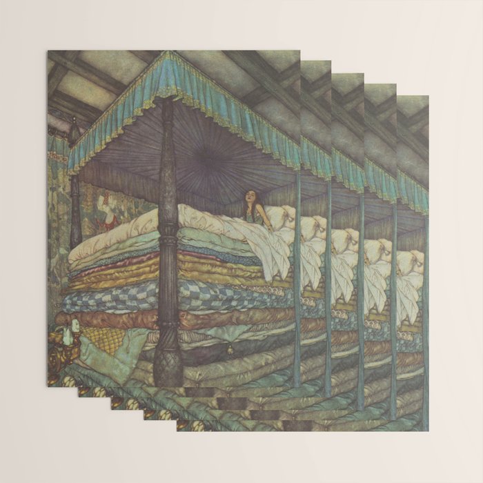 The Princess and the Pea - Edmund Dulac 1911  Wrapping Paper Gallery Image 3