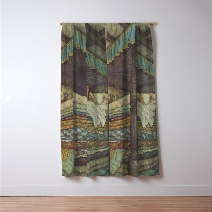 The Princess and the Pea - Edmund Dulac 1911  Window Curtain Gallery Image 3
