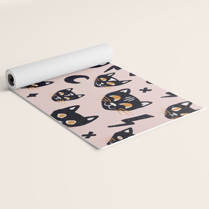 Spooky Kitties â Blush Yoga Mat Gallery Image 2