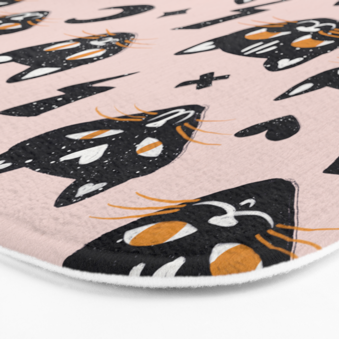 Spooky Kitties â Blush Bath Mat Gallery Image 3