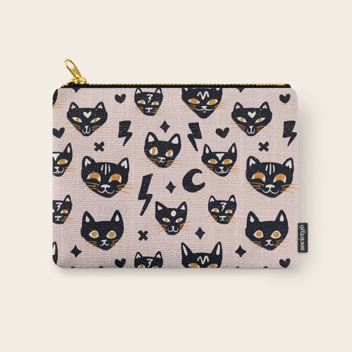 Spooky Kitties â Blush Carry All Pouch Gallery Image 1