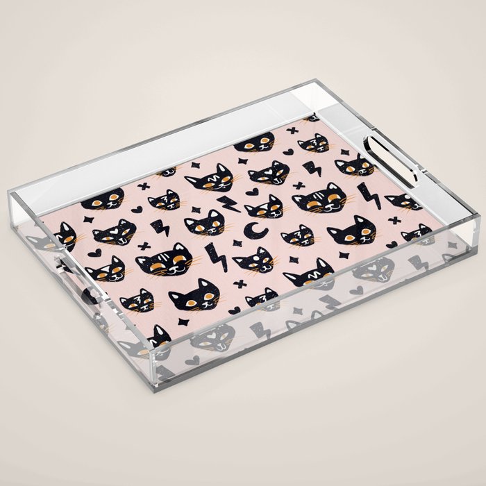 Spooky Kitties â Blush Acrylic Tray Gallery Image 1