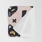 Spooky Kitties â Blush Throw Blanket Gallery Image 3