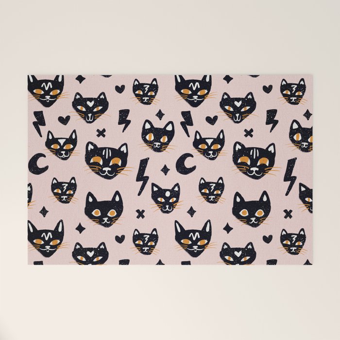 Spooky Kitties â Blush Welcome Mat Gallery Image 1
