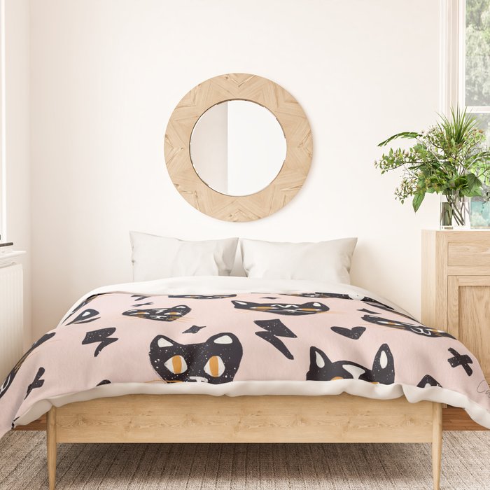 Spooky Kitties â Blush Duvet Cover Gallery Image 3