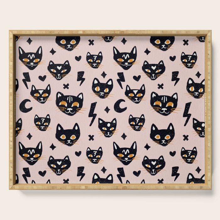 Spooky Kitties â Blush Serving Tray Gallery Image 1