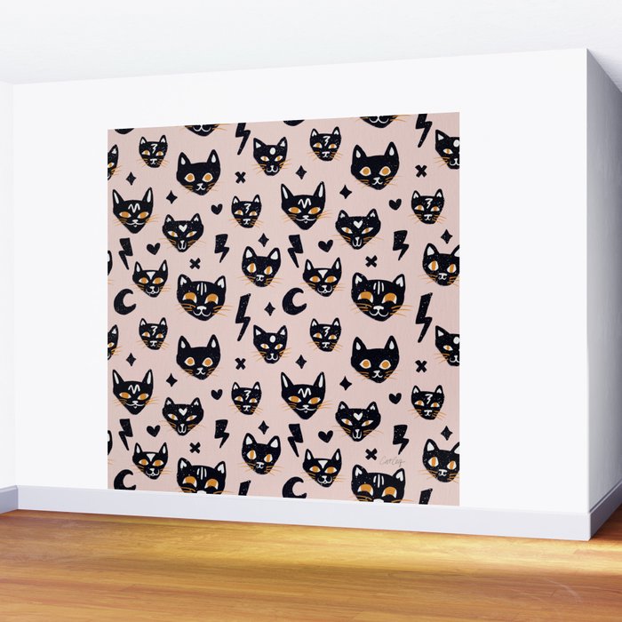 Spooky Kitties â Blush Wall Mural Gallery Image 2