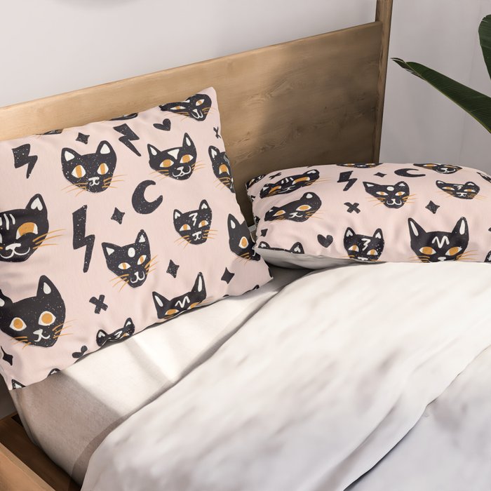 Spooky Kitties â Blush Pillow Sham Gallery Image 2