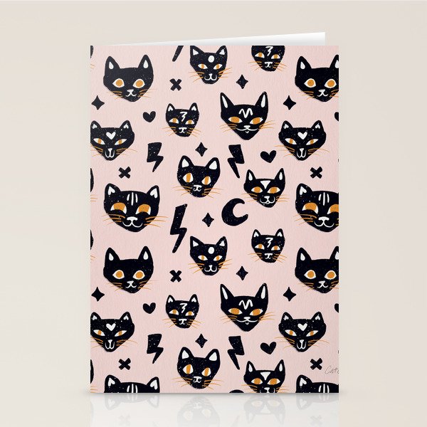 Spooky Kitties â Blush Stationery Card Gallery Image 1