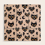 Spooky Kitties â Blush Wood Wall Art Gallery Image 1