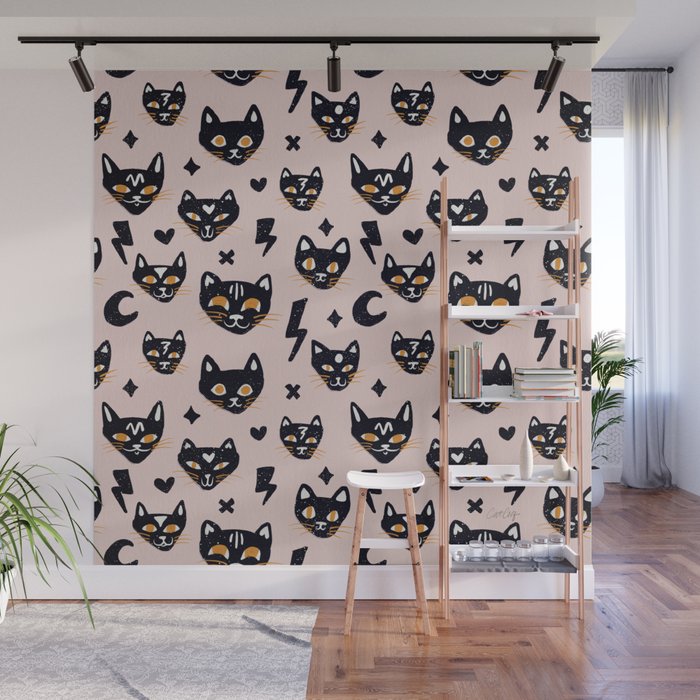Spooky Kitties â Blush Wall Mural Gallery Image 1