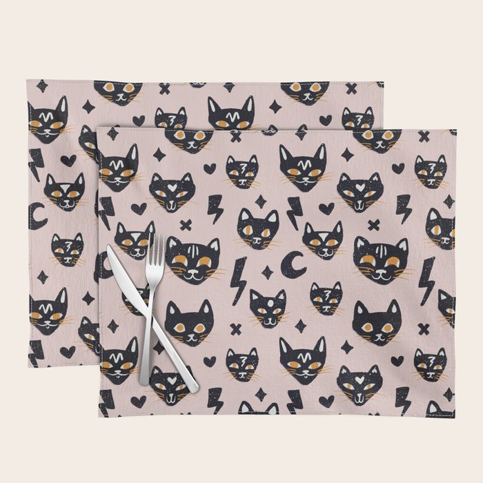 Spooky Kitties â Blush Placemat Gallery Image 1