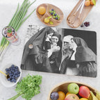 Smoking Nuns, Black and White, Vintage Wall Art Cutting Board Gallery Image 2
