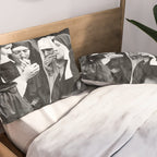 Smoking Nuns, Black and White, Vintage Wall Art Pillow Sham Gallery Image 2