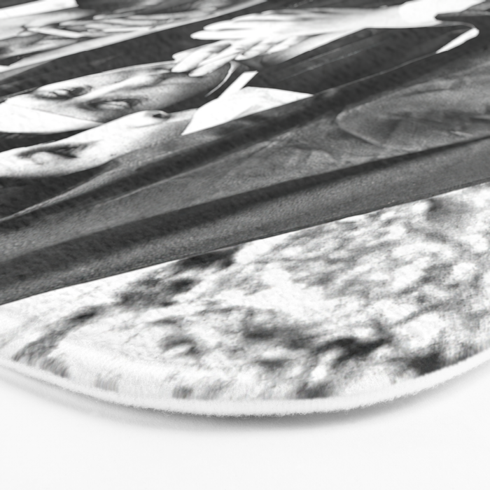 Smoking Nuns, Black and White, Vintage Wall Art Bath Mat Gallery Image 3