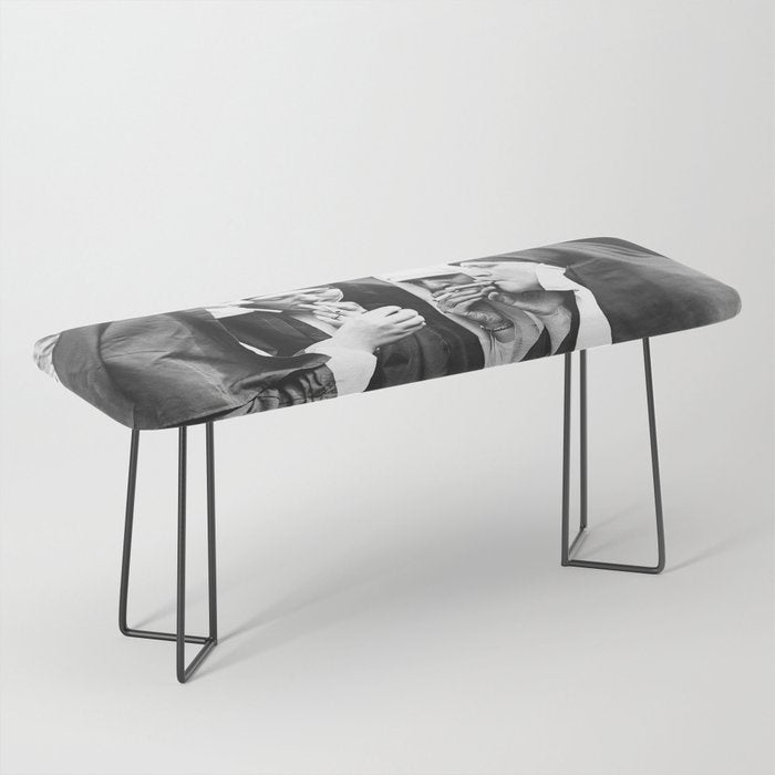 Smoking Nuns, Black and White, Vintage Wall Art Bench Gallery Image 1