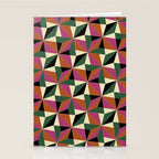 Kaleidoscope Tile Pattern XII Bold Bauhaus Colors Stationery Card Gallery Image 2