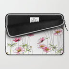 Pink Cosmos Flowers Laptop Sleeve Gallery Image 2