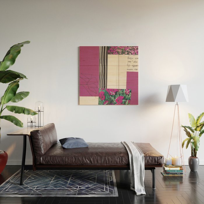 One Color Collection / Dark Fuchsia Wood Wall Art Gallery Image 2