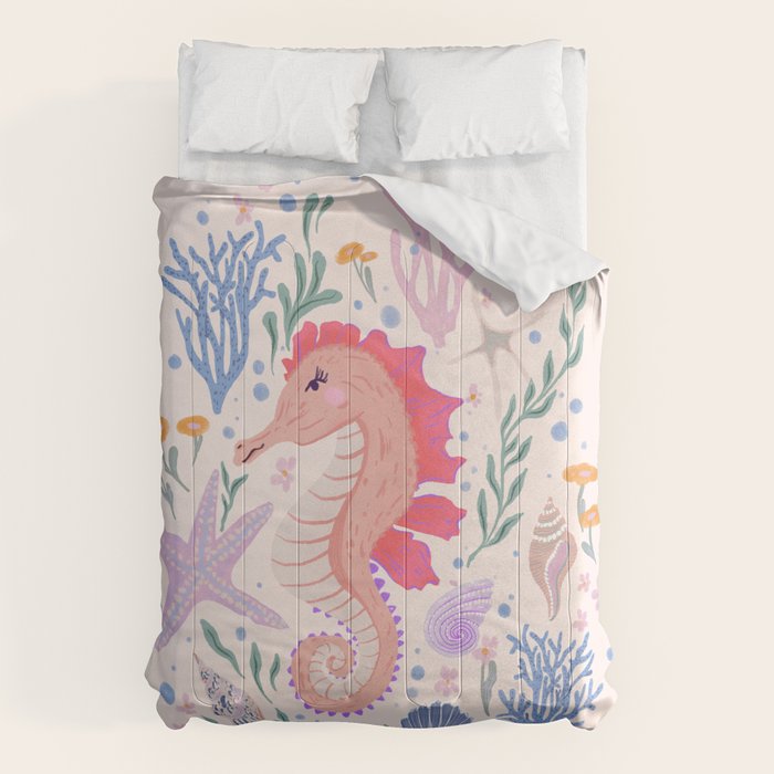 Charming Seahorse and Coral Reef Comforter Gallery Image 1
