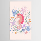 Charming Seahorse and Coral Reef Tablecloth Gallery Image 2