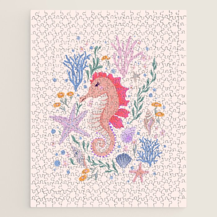 Charming Seahorse and Coral Reef Jigsaw Puzzle Gallery Image 1