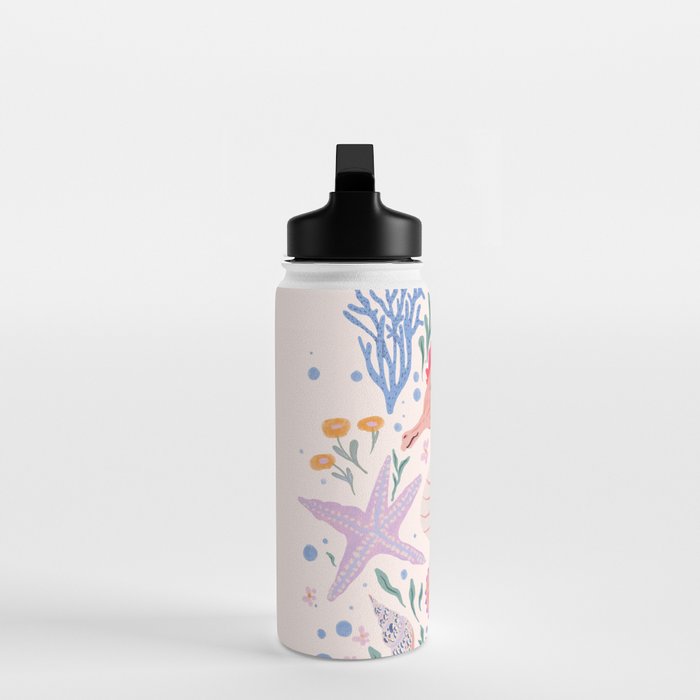 Charming Seahorse and Coral Reef Water Bottle Gallery Image 3