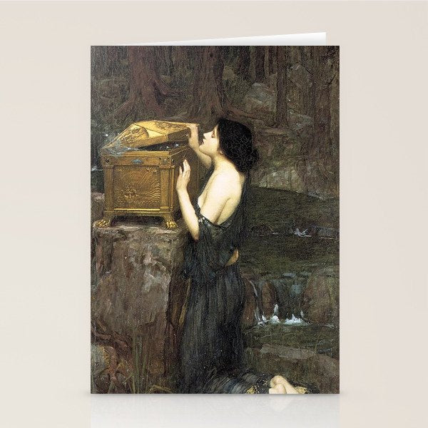 Pandora by John William Waterhouse Stationery Card Gallery Image 2