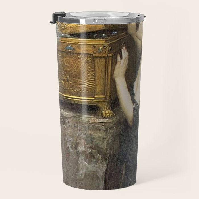 Pandora by John William Waterhouse Travel Mug Gallery Image 3