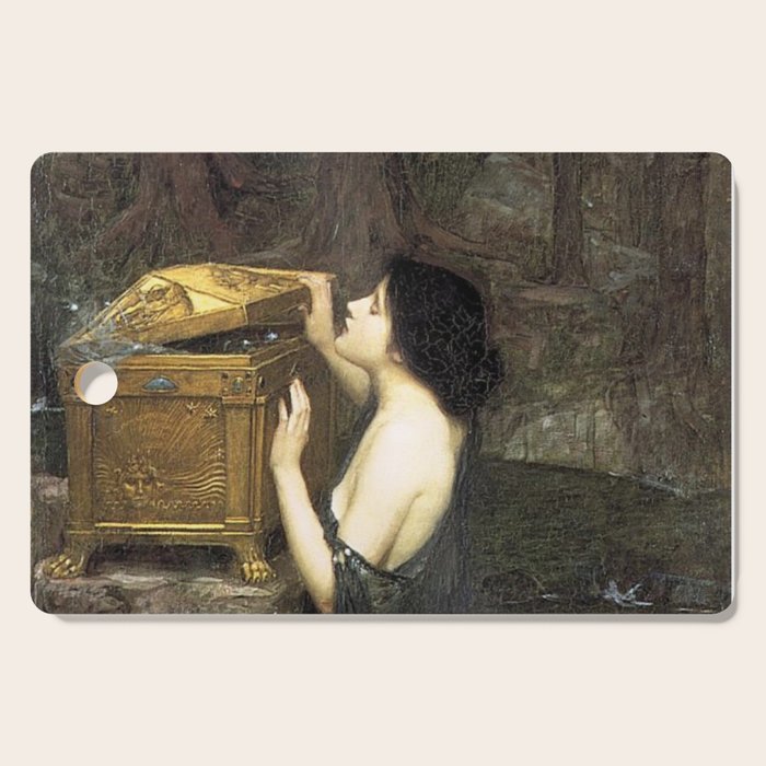Pandora by John William Waterhouse Cutting Board Gallery Image 1