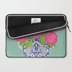 Pink Peonies in Ginger Jar Vase Laptop Sleeve Gallery Image 2
