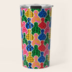 Colorful diverse people crowd art pattern Travel Mug Gallery Image 1