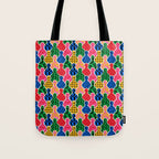 Colorful diverse people crowd art pattern Tote Bag Gallery Image 1
