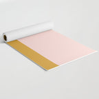 Pale Pink and Honey Mustard Minimalist Color Block Solid Yoga Mat Gallery Image 2