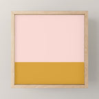 Pale Pink and Honey Mustard Minimalist Color Block Solid Mini Art Print Gallery Image 1
