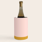 Pale Pink and Honey Mustard Minimalist Color Block Solid Wine Chiller Gallery Image 3