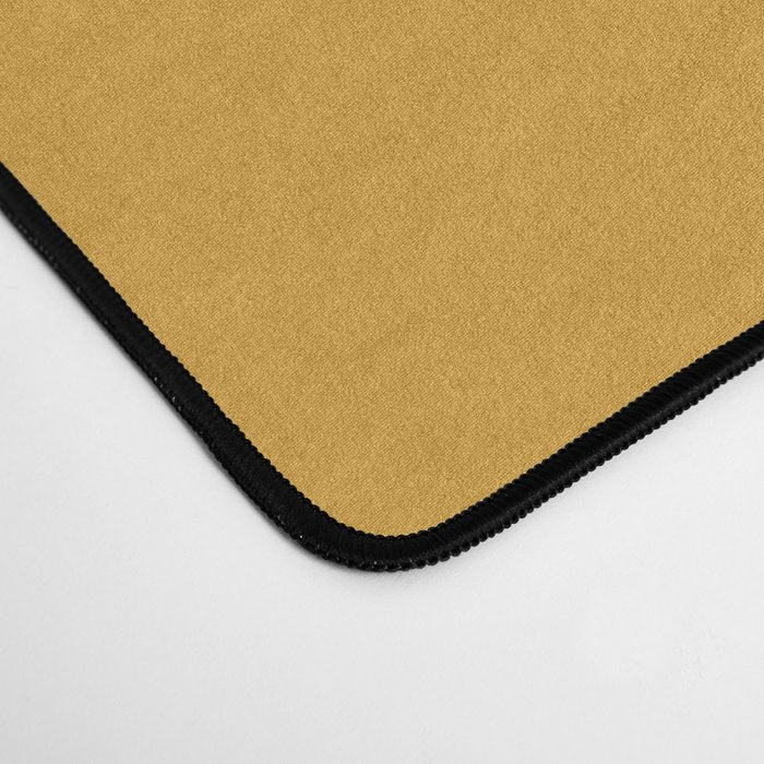 Pale Pink and Honey Mustard Minimalist Color Block Solid Desk Mat Gallery Image 4