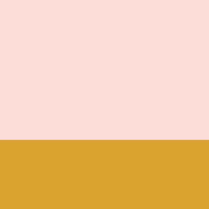 Pale Pink and Honey Mustard Minimalist Color Block Solid Coffee Mug Gallery Image 2
